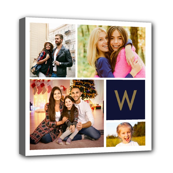 Personalized Photo Initial Canvas 8  x 8  Mini Canvas 8  x 8  (Stretched)