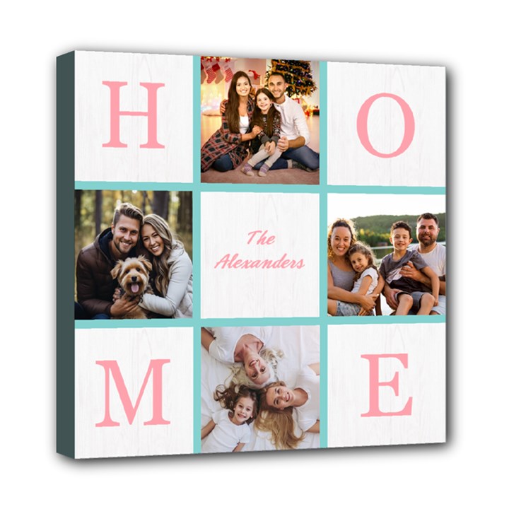Personalized Photo Any Text Canvas 8  x 8  Mini Canvas 8  x 8  (Stretched)