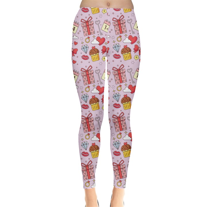 Personalized valentine Everyday Leggings Everyday Leggings 