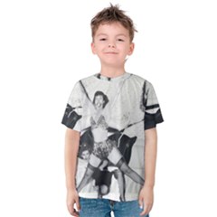 Betty Page Bdsm Kids  Cotton T-shirt