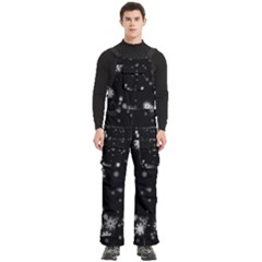 Christmas Snow Edge, Lights Men s Side Zip Front Pouch Ski And Snowboard Bib Pants	