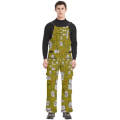 Super Lucky Cat Men s Side Zip Front Pouch Ski And Snowboard Bib Pants	