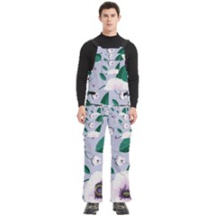 Flowers Petals Blossom Flora Men s Side Zip Front Pouch Ski And Snowboard Bib Pants	