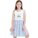 Personalized Name Unicorn Rainbow Pattern Kids  Skater Dress Kids  Skater Dress View1