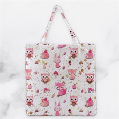 Pink Woodland Animals, Koteto Grocery Tote Bag