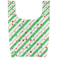 Christmas Paper Stars Pattern Texture Background Colorful Colors Seamless Foldable Shopping Bag