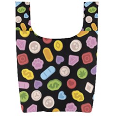 Ecstasy Pills Pattern Foldable Shopping Bag