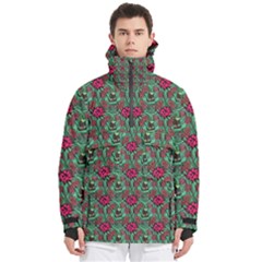 Retro 1880s Flowers Pattern 3 Men s Pullover Zip Ski And Snowboard Waterproof Breathable Jacket