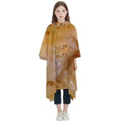 Homemade Flan Extreme Close-up Texture Kids  Hooded Rain Ponchos