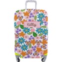 Personalized Name Any Text Floral luggage cover Luggage Cover (Large) View1