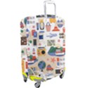 Personalized Name Any Text Travel illustration luggage cover Luggage Cover (Large) View2