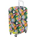 Personalized Name Any Text Floral luggage cover Luggage Cover (Large) View2