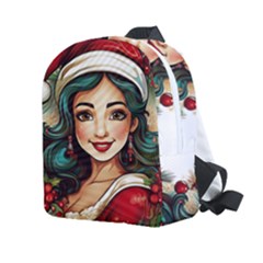 Young Woman With Santa Claus Clothes Isolated Illustration Wb Kids  Age 2-4 Lightweight Preschool Backpack