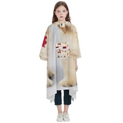 Christmas Puppies, Santa, Craciun, Christmas, Funny, Hat, Puppy, Red Kids  Hooded Rain Ponchos