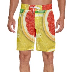 Fruit, Lemon Men s Beach Shorts