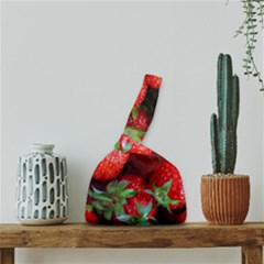 Strawberry, Berries, Fresh, Red Japanese Wrist Knot Bag