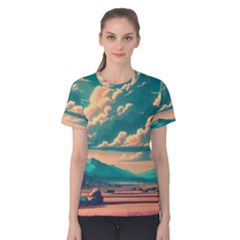 Mountains Countryside Agriculture Women s Cotton T-shirt