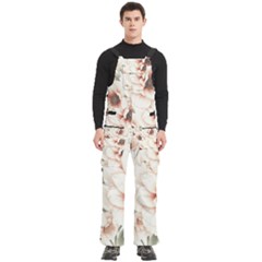 Floral Design Men s Side Zip Front Pouch Ski And Snowboard Bib Pants	