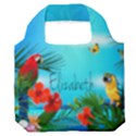 Personalized Tropical Summer Name Any Text Premium Foldable Grocery Recycle Bag Premium Foldable Grocery Recycle Bag View1