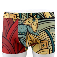 Pattern Shape Colorful Flower Leaves Men s Boxer Briefs