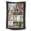  Custom 8 Photo Collage Monogram Script Name Wall Large Tapestry View1