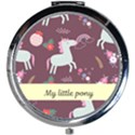 Cartoon Unicorn Mini Round Mirror View1