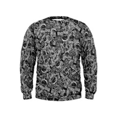 Be True Be Yourself Typographic Print Pattern Kids  Sweatshirt