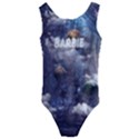 Personalized Space Style Name Any Text Kids  Cut-Out Back One Piece Swimsuit View1