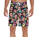 Personalized Photo Many Face Head Many Heart Men s Beach Shorts View1