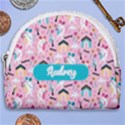 Personalized Happy Mouse Illustration Name Any Text Horseshoe Style Canvas Pouch View1