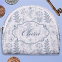 Personalized Retro Floral Pattern Name Horseshoe Style Canvas Pouch View1