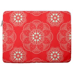 Crimson Current 17  Vertical Laptop Sleeve Case With Pocket