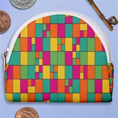 Abstract-background Horseshoe Style Canvas Pouch