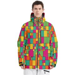 Abstract-background Men s Multi Pockets Zip Ski And Snowboard Waterproof Breathable Jacket