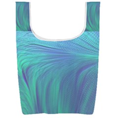 Psicodelia Zyguratti Texture Cyanturquoise Foldable Shopping Bag