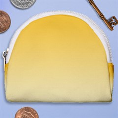 Amber Orange To Cream Yellow Linear Gradient Horseshoe Style Canvas Pouch