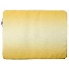Amber Orange To Cream Yellow Bilinear Gradient 17  Vertical Laptop Sleeve Case With Pocket