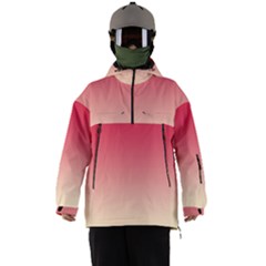 Crimson Red To Cream Yellow Linear Gradient Men s Ski And Snowboard Waterproof Breathable Jacket