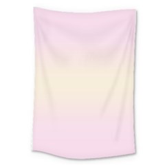 Pink Lace To Cream Yellow Bilinear Gradient Large Tapestry