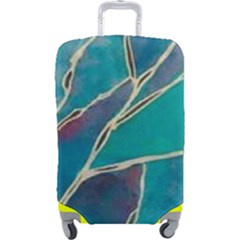 Aqua Batik, Abstract, Colorful Luggage Cover (large)