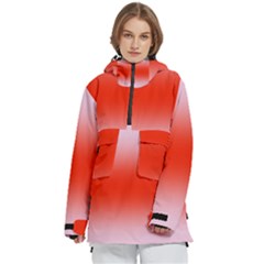 Pink Lace To Scarlet Red Bilinear Gradient Women s Pullover Zip Ski And Snowboard Waterproof Breathable Jacket