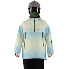 Baby Blue To Cream Yellow Bilinear Gradient Men s Ski And Snowboard Waterproof Breathable Jacket