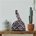 Personalized Any Text Ribbon Japanese Wrist Knot Bag View2