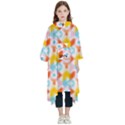 Personalized Name Geometric Patterns Kids  Hooded Rain Ponchos View1