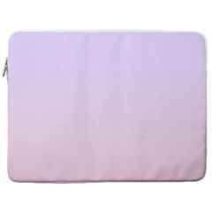 Pale Violet To Pale Pink Linear Gradient 17  Vertical Laptop Sleeve Case With Pocket