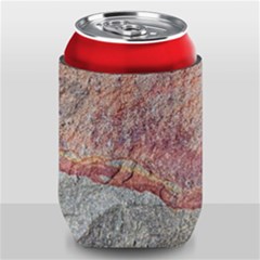 Red And Gray Rock Texture Print Can Holder