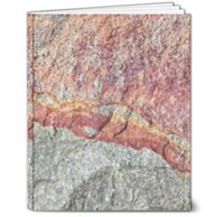 Red And Gray Rock Texture Print 8  X 10  Hardcover Notebook
