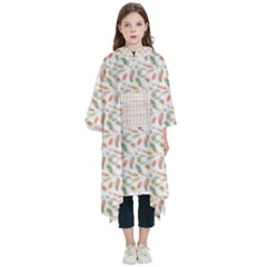 Boho Pattern 3 Kids  Hooded Rain Ponchos
