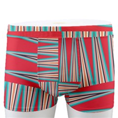 Zigzag Pattern Chevron Red Men s Boxer Briefs