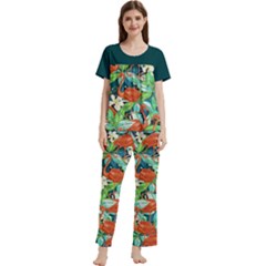 Flamingo 5 Women s Short Sleeve Long Pants Cozy Lounge Set